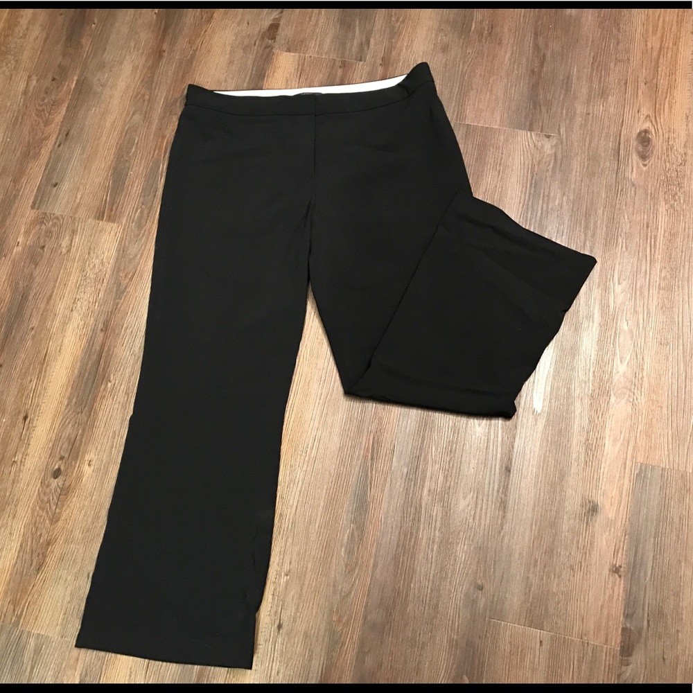 Tahari Black Slacks- lightweight wool